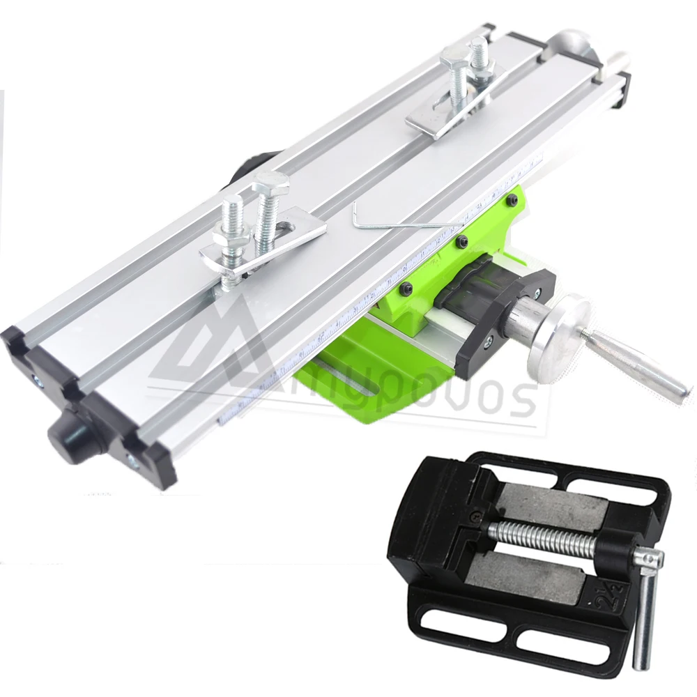 

Precision multifunction Milling Machine Bench drill Vise worktable X Y-axis adjustment Coordinate table+2.5" Parallel-jaw vice