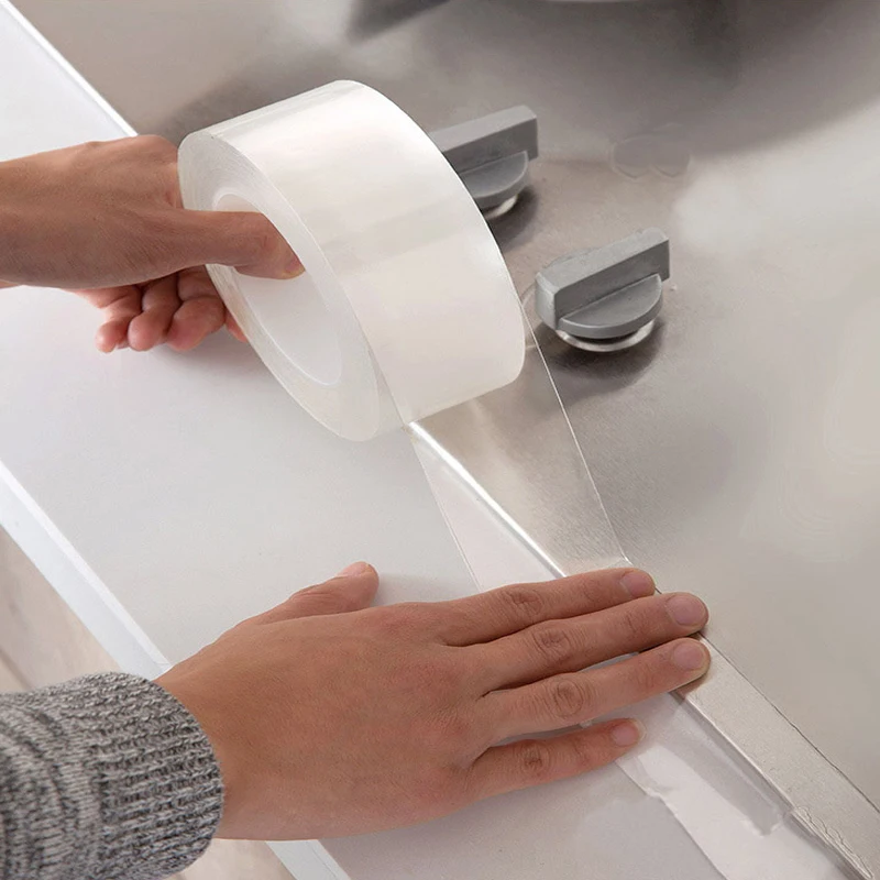 Cute kitchen tool Transparent Acrylic Waterproof Mildew-proof Self-adhesive Tape Kitchen Sink Corner Line Stick Strip | Обустройство