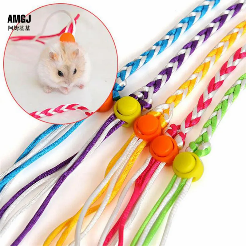 Small Pet Leash Hamster Rat Mouse Harness Adjustable Rope Ferret Finder