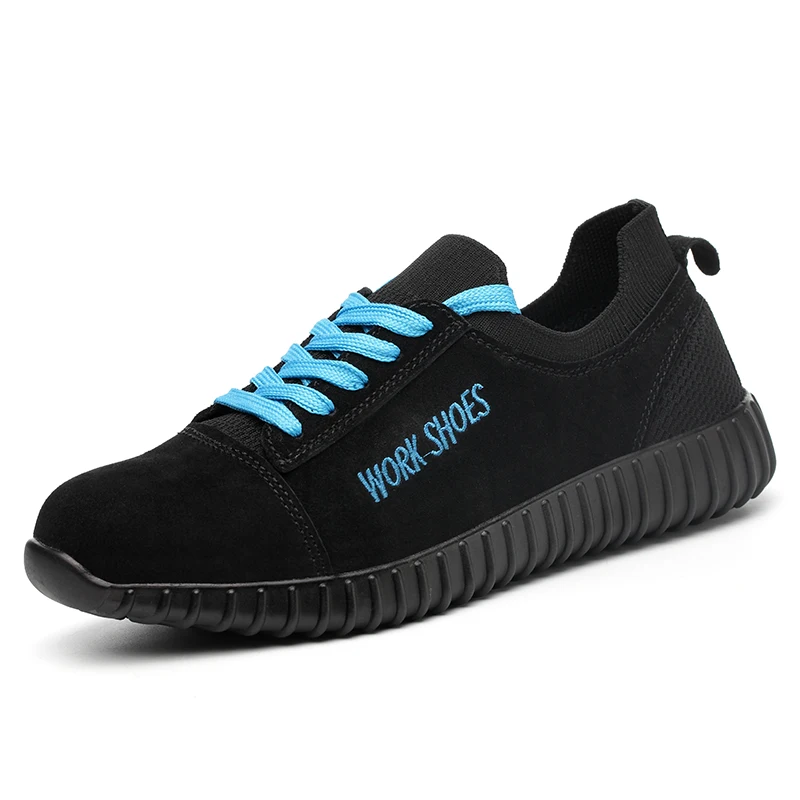 

mens fashion large size steel toe covers working safety shoes builder warehouse worker sneakers anti-puncture security boots man