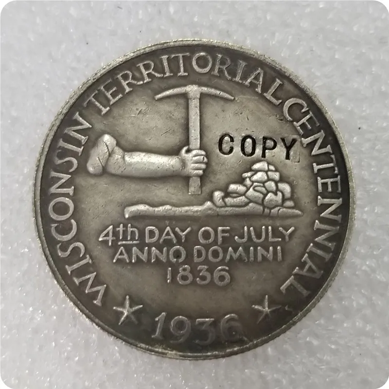 

USA 1936 Wisconsin Commemorative Silver Half Dollar COPY commemorative coins-replica coins medal coins collectibles