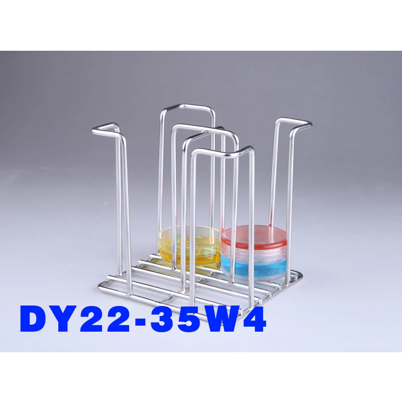 

Stainless Steel Petri Dish Carrier Rack 87*87*91mm , Size Fit 35mm Petri dishes