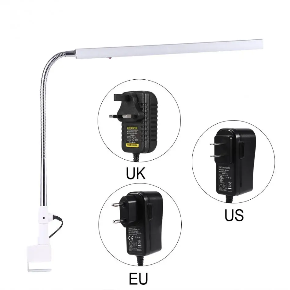 Регулируемый светодиодный настольный светильник для дизайна ногтей с поворотом на 360 градусов, ультра-тонкий металлический светильник для ухода за глазами, холодный светильник для тату-салона, маникюра, настольные лампы