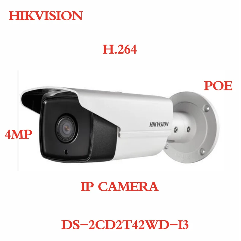 

ANXIE Hikvision original binding DS-2CD2T42WD-I3 CCTV IP Camera 4MP PoE Upgrade EZVIZ IR 30M Day/night Waterproof Outdoor H.264