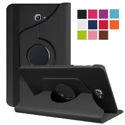 Для Samsung Galaxy Tab A A6 10,1 T580 T580N T585 Tablet Case 360 градусов вращающийся Фолио из искусственной кожи чехол Flip Стенд Cove + ручка + пленка
