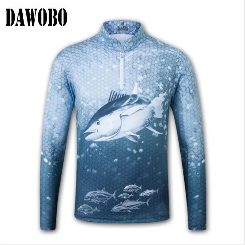 

New arrival Outdoor sports mens fishing clothes breathable quick dry Anti UV 40+ Anti mosquito stand collar women fishing Shirts