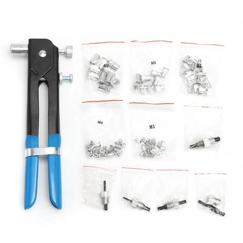 86PCS M3-M8 Nut Rivet Tools Household Manual Maintenance Tool Kit Stainless Steel Hexagon Nuts Metric Thread Suit For Screws 86PCS M3-M8 Nut Rivet Tools Household Manual Maintenance Tool Kit Stainless Steel Hexagon Nuts Metric Thread Suit For Screws