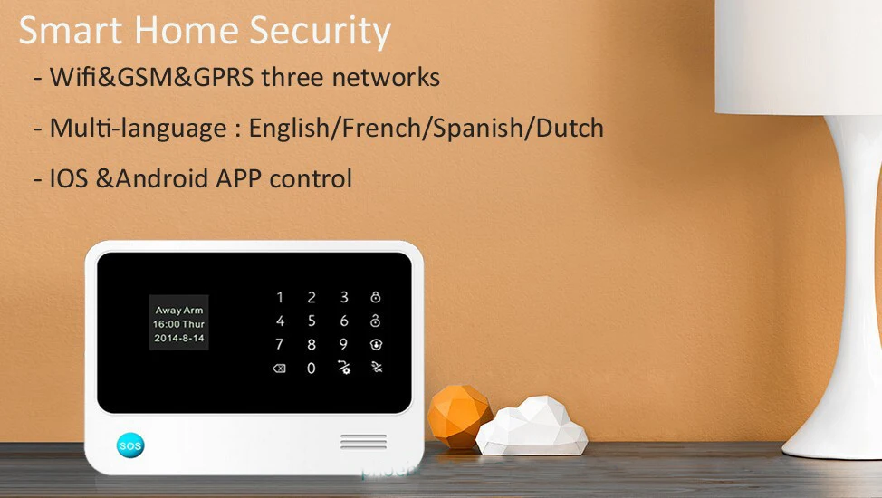 Works stable wireless GSM Wifi Alarm Smart home alarm system Multi-language Alarm System