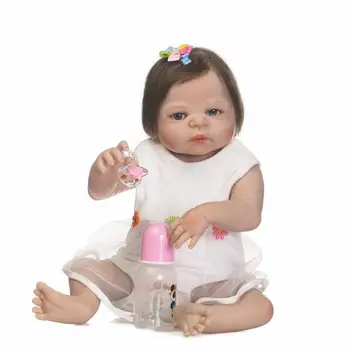 

Vinyl Simulation Baby Full Rubber Baby Doll Wash BathReborn Month Mrs. Train
