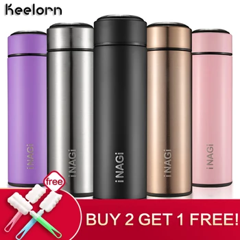 

Keelorn 500ml Vacuum Flasks Thermoses Cup 304 Stainless Steel Double Business Coffee Mug Portable Thermal Insulation Vacuum Cup