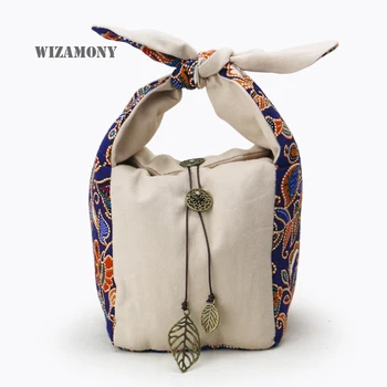 

2018 WIZAMONY Teapot Jadeware Storage Bags Thicken Draw Cord Handmade Signature Cotton with Soft Nap Hop-pocket Cloth Bag