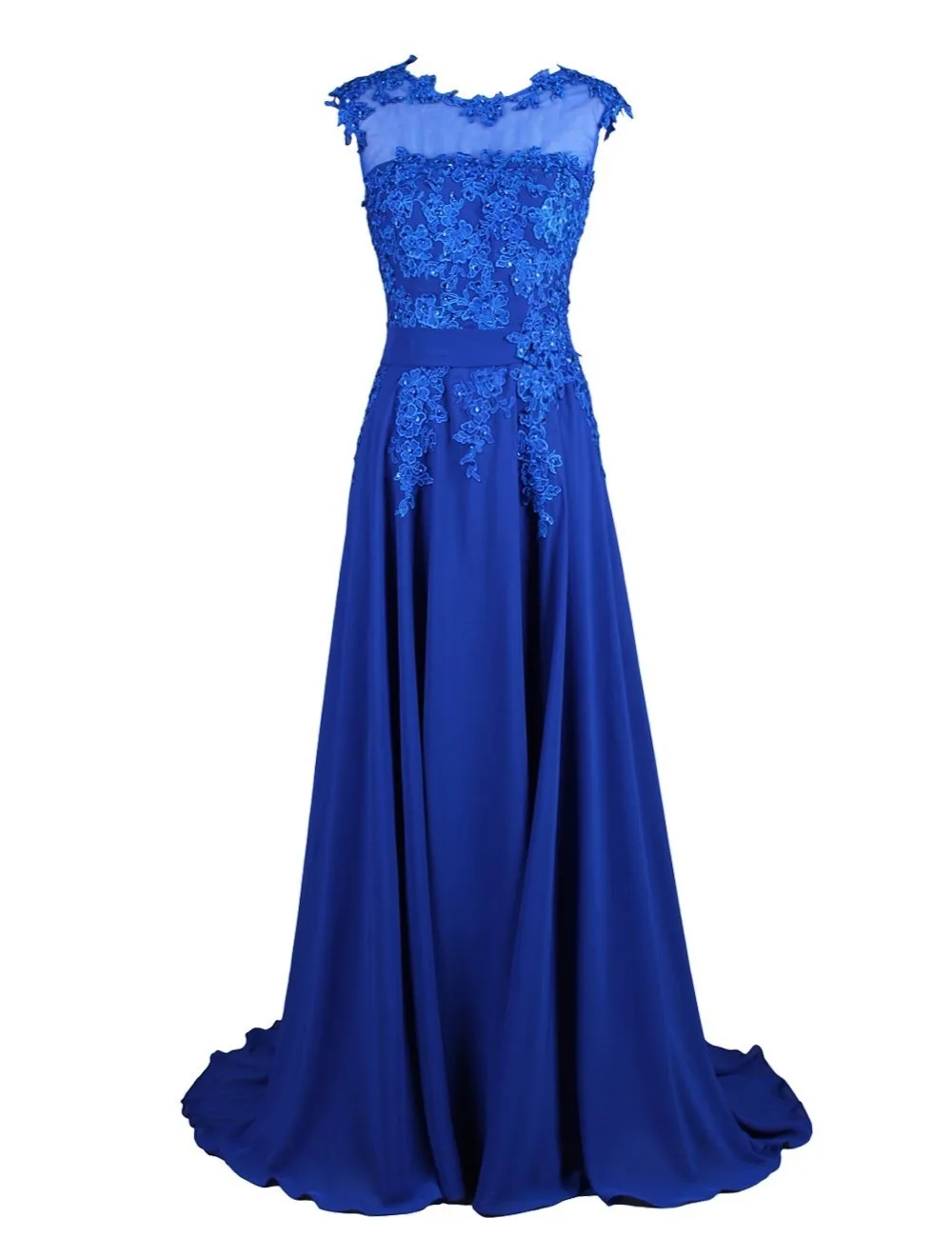 Elegant 2017 Blue Lace Bridesmaid font b Dress b font Long Chiffon Backless Homecoming font b