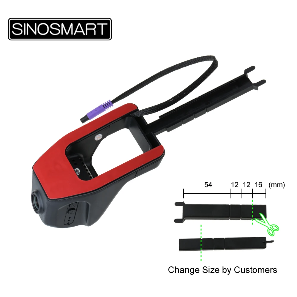 SINOSMART Novatek 96672 Универсальный Wifi DVR для Volkswagen/Honda/Mazda/Mitsubishi/Opel/Hyundai/Kia App Control SONY