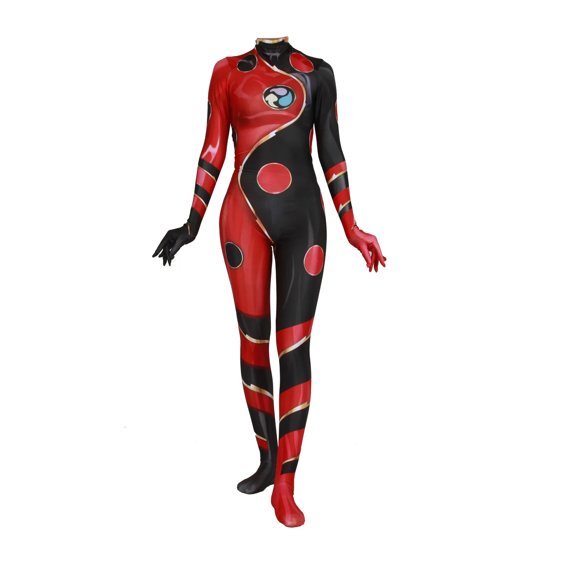 

Drangon bug cosplay Costume halloween costumes for women adult Lycra Playsuit Ladybug Cat Noir 3D Print Zentai Bodysuit custom