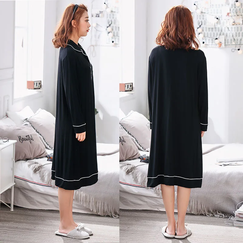 4xl 5xl размера плюс материал модал спальное платье женские ночные рубашки пижамы