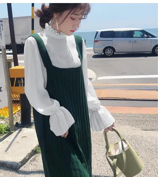 Autumn Fashion Pregnant women's 2-piece sweater Tops Clothes for Pregnant Women dress Cute Pregnancy Maternity dresses