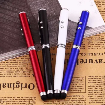 

1 pc 2019 Compatible 4 in1 LED Laser Pointer Torch Touch Screen Stylus Ballpoint Pen for iPhone for Ipad for Samsung Portable