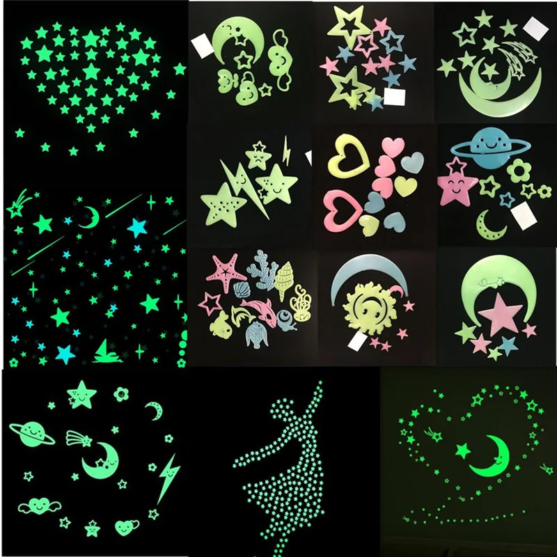 

Luminous Stars Christmas Decorations For Home Wall Sticker Home Decor Glow In The Dark Stars Wall Stickers For Kids Rooms