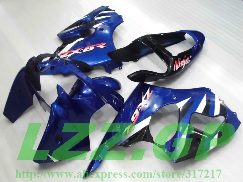 Комплект синих обтекателей для KAWASAKI NINJA ZX 6R 636 00 01 02 ZX-6R 00-02 ZX6R 2000 2002 Обтекатели zix88a |