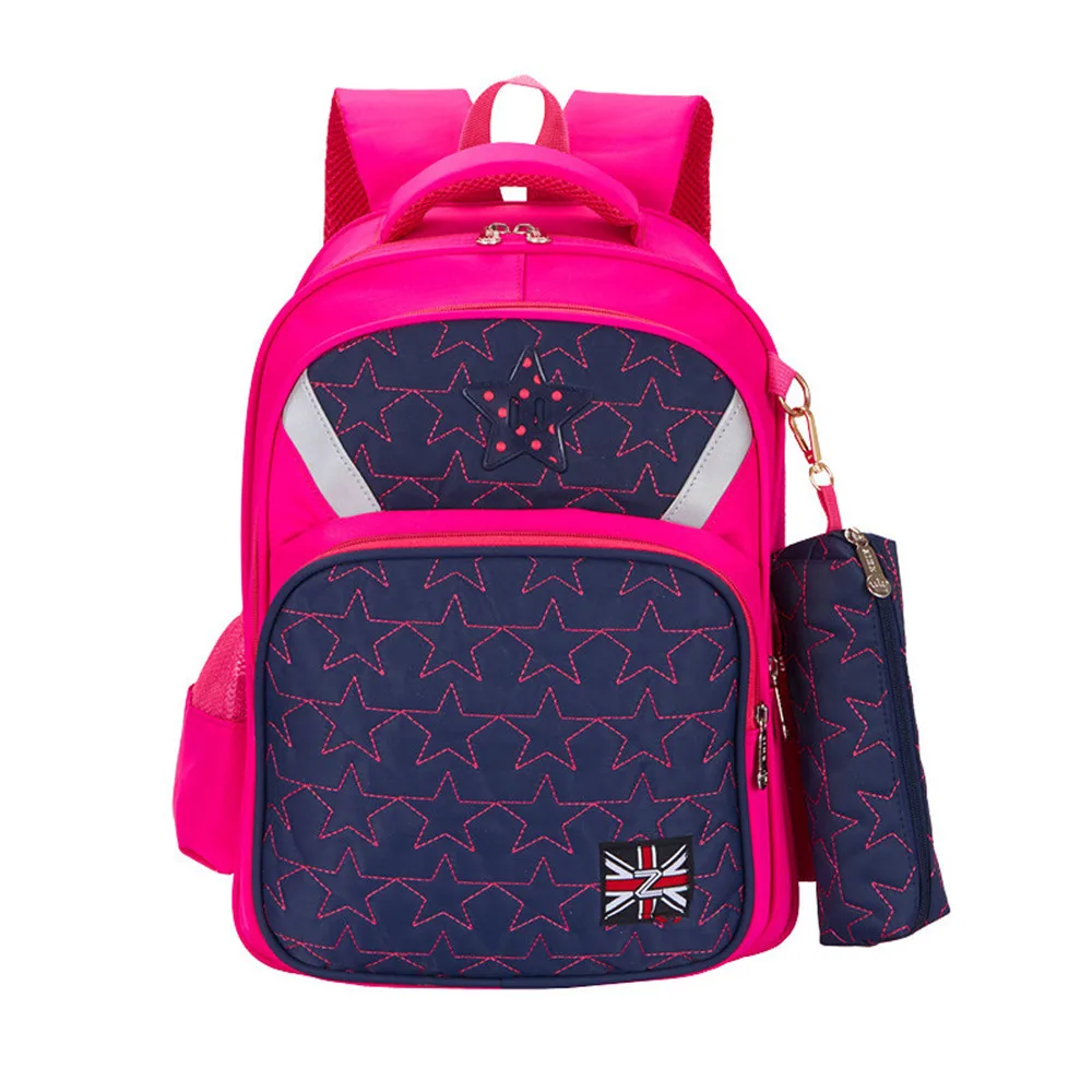 

children school bags with Pencil case orthopedic backpack waterproof girls schoolbag Reflective strip bookbag mochila escolar