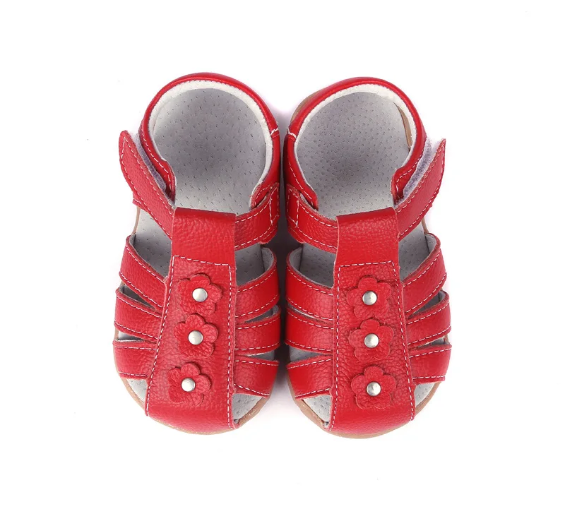 Baotou/кожаная обувь; мягкие впитывающие пот Нескользящие Детские сандалии; сандалии для девочек