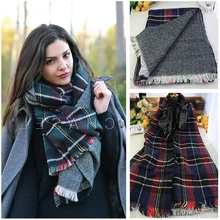 2015 Winter Tartan Scarf Desigual Plaid Scarf cuadros New Designer Unisex Acrylic Basic Shawls Women’s big size Scarves
