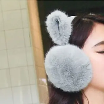 

2017 Hot Winter Soft Rabbit Earmuffs For Women Warm Fur Ear Cover Winter Warm Ear Warmers Gifts For Girls Female