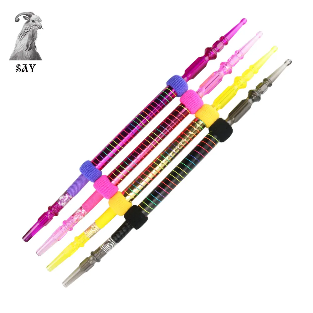 

SY 1PC Retractable Plush Shisha Hookah Hose Chicha Tube Narguile Smoking Accessories Acrylic Mouth Long Handle Five Colors