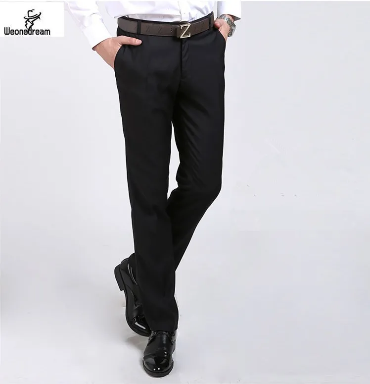 Мужской костюм брюки мужские Деловое платье брюки мужские известные бренды Slim Fit платье брюки прямой костюм брюки