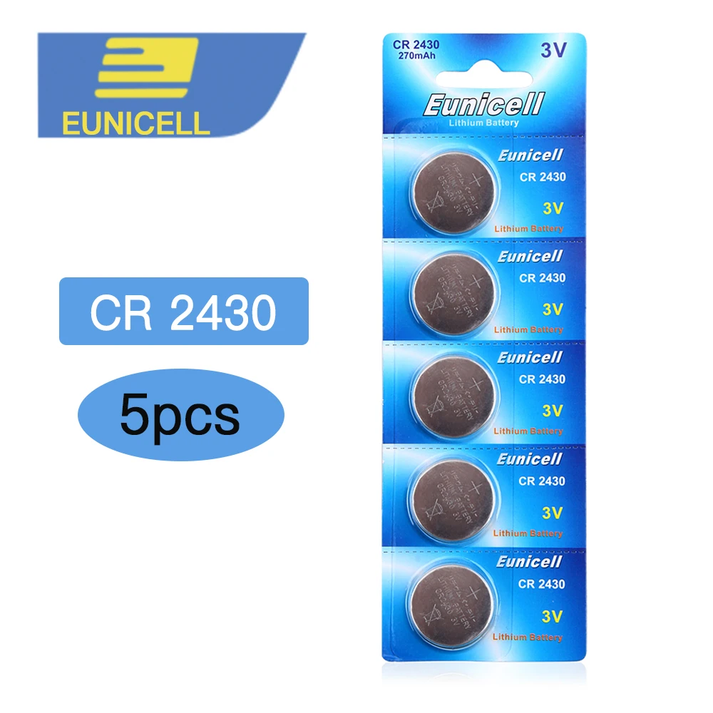 5 шт. CR2430 DL2430 ECR1620 5011LC KCR2430 L20 литий кнопку Монета Батарея для часов, 5 шт. CR2430 Батарея XINLU - изображение