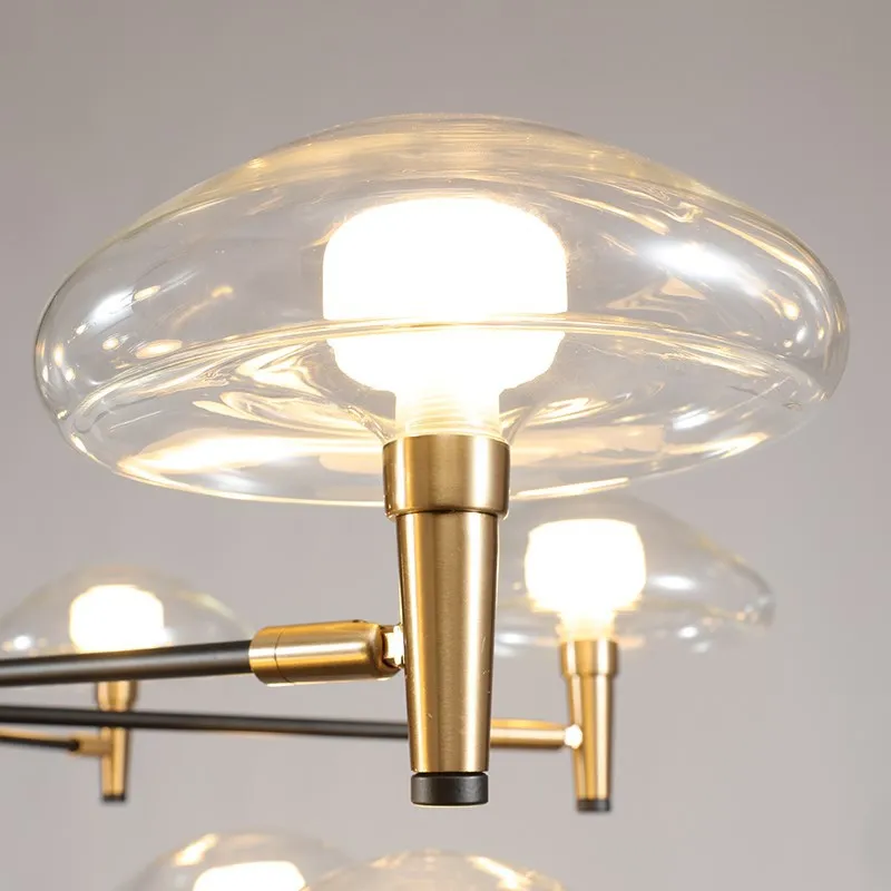Светодиодный светильник в стиле постмодерн, люстра из железного стекла, светильники для столовой, подвесные светильники для гостиной, спальни, подвесные светильники