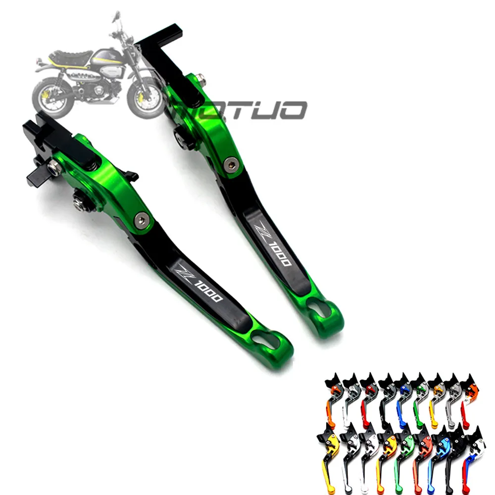 

For kawasaki Z1000 2003 2004 2005 2006 Motorcycle Red & Titanium Color CNC Adjustable Brake Clutch Levers Laser NEW Logo(Z1000)