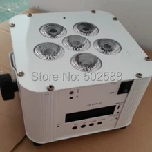 6*6в1 RGBWA+ UV пульт дистанционного управления/Wi-Fi питание от аккумулятора беспроводный светодиодный сценический светильник сценический плоский par свет 8 шт./fly case