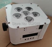 wholesale NEW 6*6in1 RGBWA+UV remote/wifi control battery powered wireless dmx led stage flat par light 8pcs/fly case