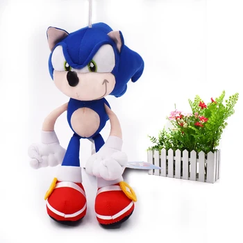 

100 pcs/lot Blue Sonic Cartoon Animal Stuffed Plush Toys Figure Dolls Gifts For Kids 20 cm Christmas Gift