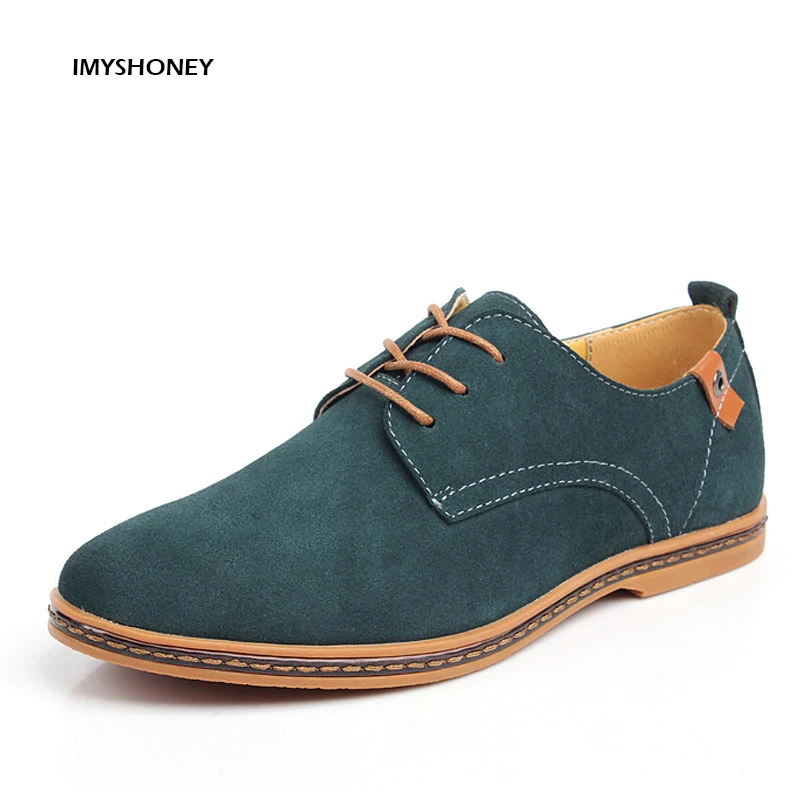

New Fashion Trend Oxford Casual Shoes Cow Suede Men's Shoes Lace-Up Wear Comfortable Plus Size 38-48