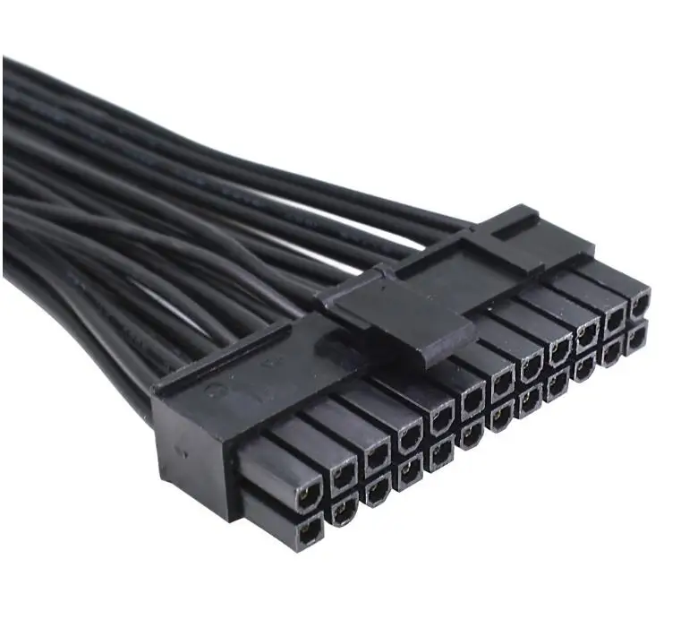 24Pin Power Supply Synchronizer Male to Female ATX Mining 30cm 24 Pin Dual PSU Extension Cable for Computer Adaptor for Mining