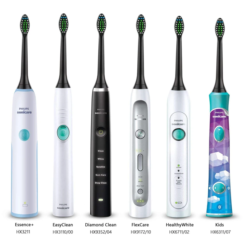 12 шт./лот сменные насадки для зубной щетки для Philips Sonicare DiamondClean HydroClean Black HX6064 насадки для электрической зубной щетки