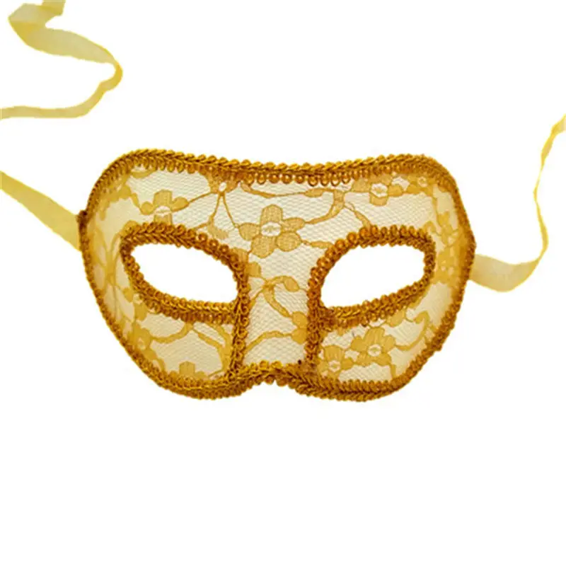 Новая Женская Сексуальная кружевная маска на глаза маски для свадебной вечеринки для маскарада Хэллоуин Венецианский маскарадный кружевной маска для вечерние пикантная маска на глаза - Цвет: Светло-желтый