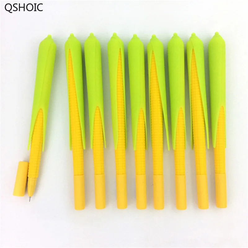 

30Pcs/Set 0.5mm Cute Silicone Corn Gel Pen Black Ink Pens Stationery Office School Supplies Gift