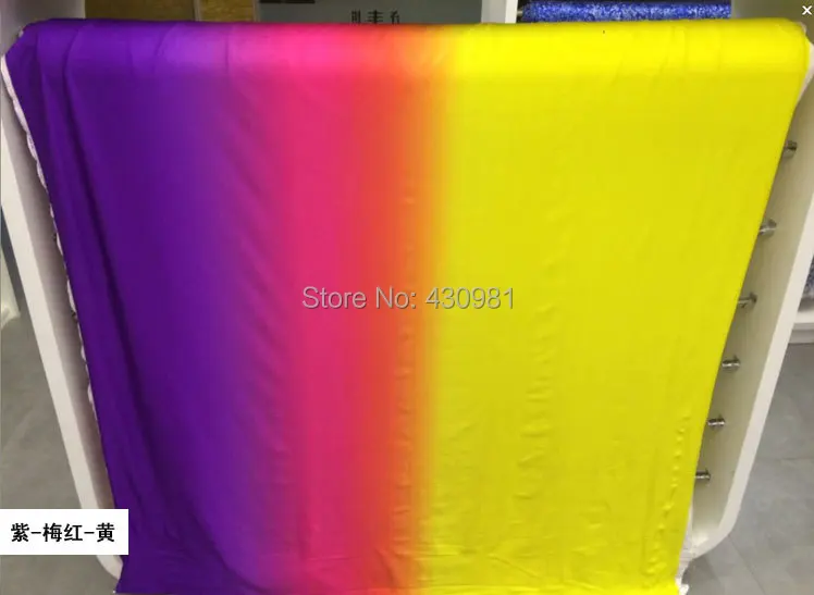 

2 Tone Dancing Dress Material Performance 4 W Stretch Knit Fabric Training Clothing Gradual Spandex Fabric Tissue Meter