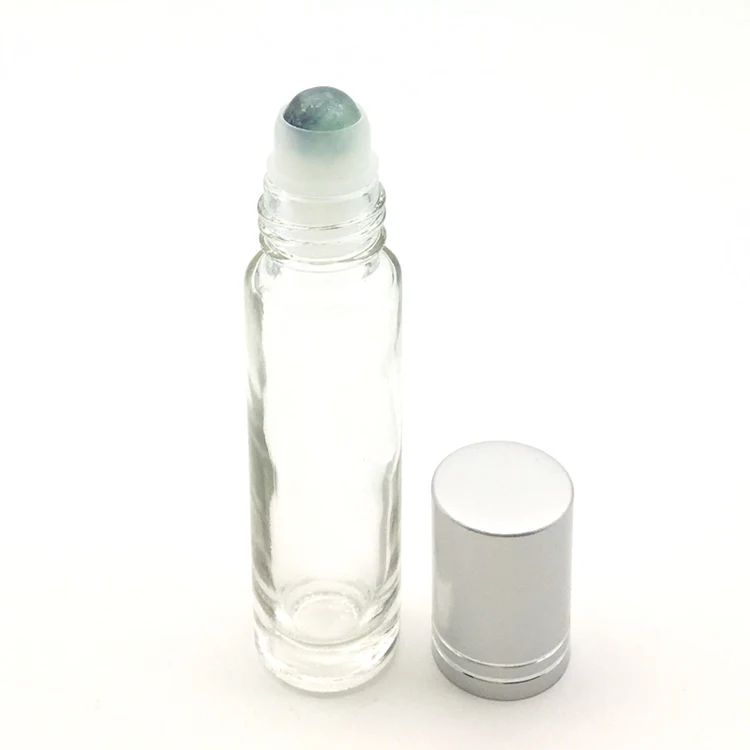 1 шт. натуральный драгоценный камень 10 мл роликовый шарик бутылка для парфюма эфирное масло жидкость ролл на толстых стеклянных бутылках с кристаллами чипсы - Цвет: Colorful Fluorite