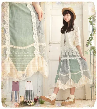 

Japanese forest crochet embroidery vestido casual maxi robe femme vintage cotton dashiki damen kleider 2016 women summer dress