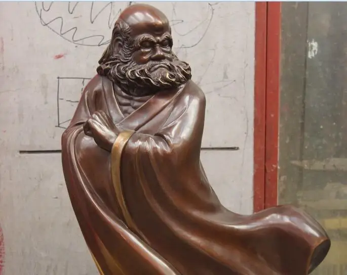 91711 49 De Réductionchine Bouddhisme Cuivre Bronze Inde Damour Dharma Damo Bodhidharma Bouddha Statue Dans Statues Et Sculptures De Maison - 