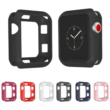 

Sport Watch Case Single Color Silicone Cases Protector For Apple Watch iwatch Series 3/2/1 38mm/42mm