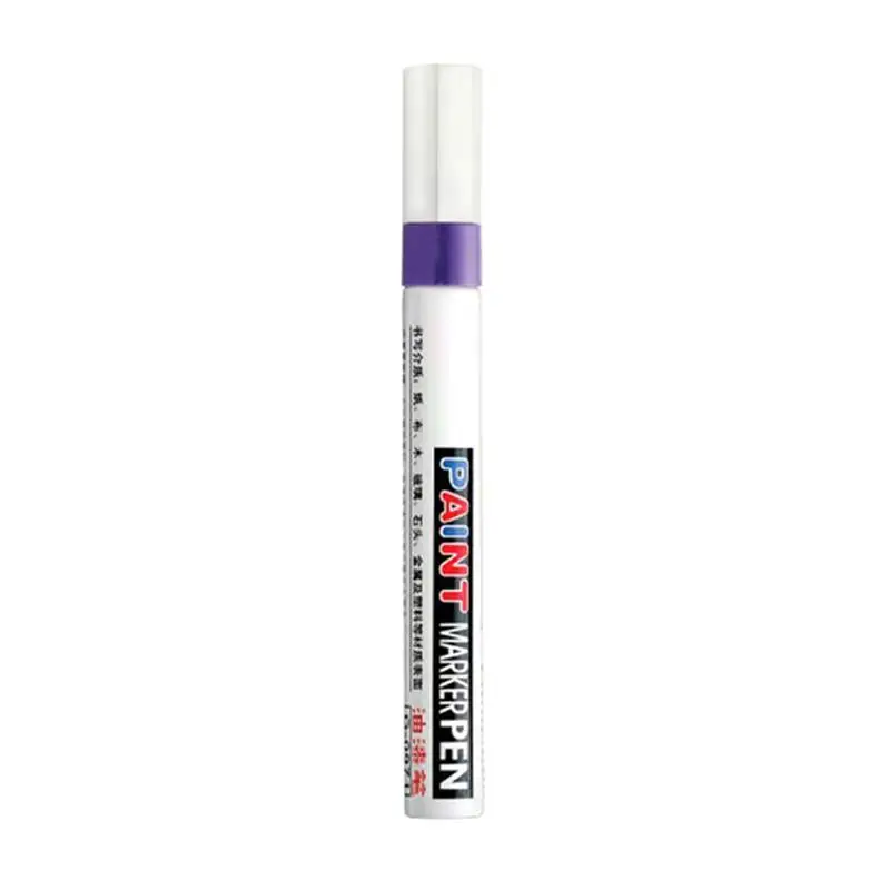 Авторучка для краски автомобиля, масляные ручки с граффити, ручки для автокрасок G0971 - Цвет: Фиолетовый