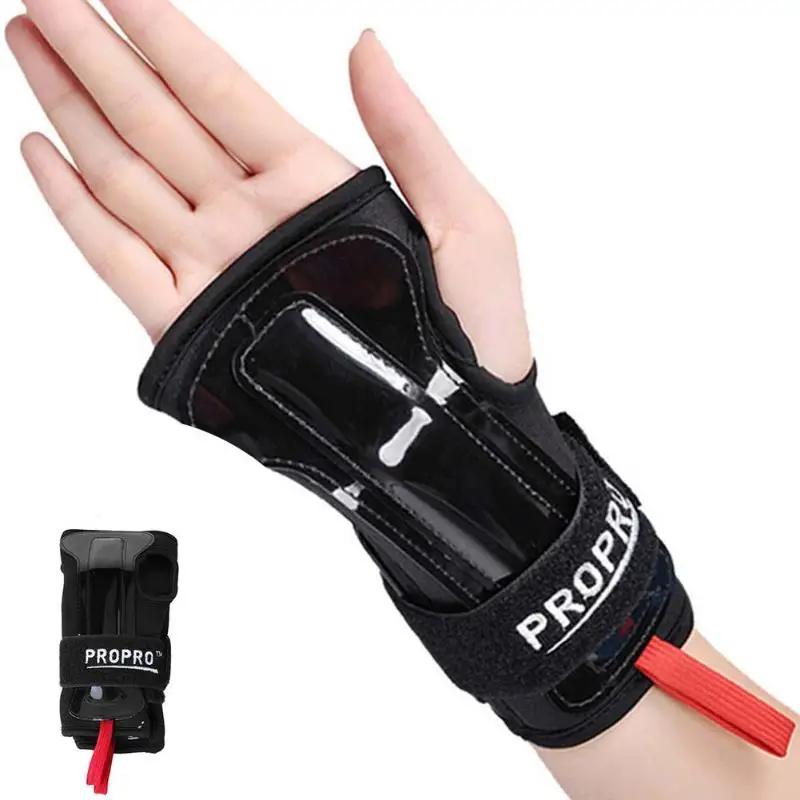 1 Pair Adjustable Protective Snowboarding Gloves Wrist Support Skating