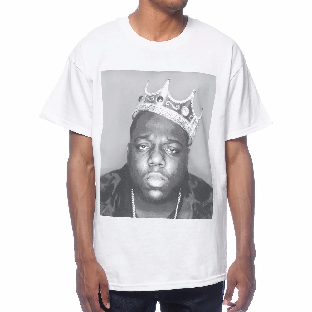 Забавный Графический Тройники Notorious Big Biggie Корона Для мужчин s Футболка Модные