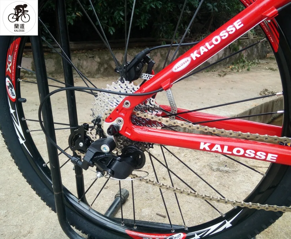 Excellent Kalosse 26*17  28 holes  Hydraulic brakes bicycle  full suspension mountain bike  mountain  bicycle  30 speed 3