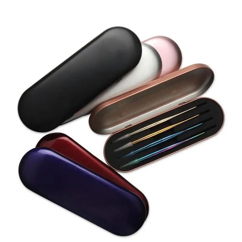 

Hot sale Professional storage box for eyelash extension tools box for tweezers Pencil Case portable safe makeup tools